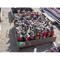 PALLET OF FIRE EXTINGUISHERS