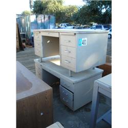 (2) METAL DESKS