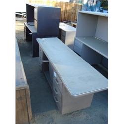 (2) DESKS & CREDENZA