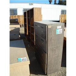 (2) BOOKSHELVES & FILING CABINET
