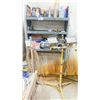 Image 2 : RYOBI TS1343L ELECTRIC INDUSTRIAL MITER SAW WITH TILE BLADE, 2 WOODEN 32"W X 24"D X 36"H WORK