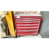 Image 1 : MASTERCRAFT RED METAL 6 DRAWER MOBILE INDUSTRIAL TOOL BOX WITH ASSORTED TOOL CONTENTS