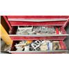 Image 2 : MASTERCRAFT RED METAL 6 DRAWER MOBILE INDUSTRIAL TOOL BOX WITH ASSORTED TOOL CONTENTS