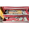 Image 3 : MASTERCRAFT RED METAL 6 DRAWER MOBILE INDUSTRIAL TOOL BOX WITH ASSORTED TOOL CONTENTS
