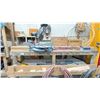 Image 3 : BOSCH 4212L ELECTRIC INDUSTRIAL MITER SAW ON WOODEN 96"W X 30"D X 40 1/2"H WORK BENCH & ASSORTED