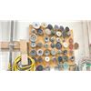 Image 3 : CONTENTS OF SIDE WALL INCLUDING: C-CLAMPS, TILE BLADES, SAW BLADES, EXTENSION CORDS, WOOD CLAMPS,