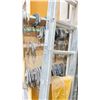 Image 4 : CONTENTS OF SIDE WALL INCLUDING: C-CLAMPS, TILE BLADES, SAW BLADES, EXTENSION CORDS, WOOD CLAMPS,