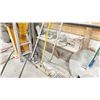 Image 7 : CONTENTS OF SIDE WALL INCLUDING: C-CLAMPS, TILE BLADES, SAW BLADES, EXTENSION CORDS, WOOD CLAMPS,