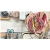Image 8 : CONTENTS OF SIDE WALL INCLUDING: C-CLAMPS, TILE BLADES, SAW BLADES, EXTENSION CORDS, WOOD CLAMPS,