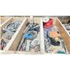 Image 10 : WOODEN INDUSTRIAL TILE WORKERS 100"W X 30"D X 39"H WORK STATION INCLUDING: 3 PNEUMATIC WET GRINDER