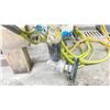 Image 3 : WOODEN INDUSTRIAL TILE WORKERS 100"W X 30"D X 39"H WORK STATION INCLUDING: 3 PNEUMATIC WET GRINDER