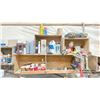 Image 6 : WOODEN INDUSTRIAL TILE WORKERS 100"W X 30"D X 39"H WORK STATION INCLUDING: 3 PNEUMATIC WET GRINDER