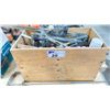 Image 1 : WOODEN CRATE OF ASSORTED TILE WORKING HAND TOOLS *CRATE INCLUDED*