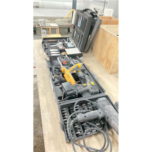 TITAN CORDLESS DRILL KIT, 2 ELECTRIC HOT GLUE GUNS, DEKTON REPAIR KIT & ELECTRIC INDUSTRIAL HEAT GUN