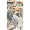 Image 1 : WOODEN 48"W X 40"D X 45"H INDUSTRIAL MOBILE A-FRAME STORAGE CART WITH ASSORTED COMMERCIAL TILE