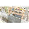 Image 2 : WOODEN 48"W X 40"D X 45"H INDUSTRIAL MOBILE A-FRAME STORAGE CART WITH ASSORTED COMMERCIAL TILE