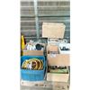 Image 1 : PALLET OF ASSORTED PLUMBING HARDWARE, ELECTRICAL CABLE & TILE HARDWARE