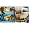 Image 2 : PALLET OF ASSORTED PLUMBING HARDWARE, ELECTRICAL CABLE & TILE HARDWARE