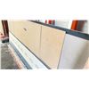 Image 2 : ORANGE METAL 96"W X 24"D X 66"H INDUSTRIAL FORK LIFT SHEET LIFTING / TRANSPORT RACK WITH CONTENTS