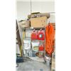 Image 3 : CONTENTS OF STORAGE WALL INCLUDING: CHROME 4 TIER RACK WITH JERRY CANS, 4 WHEEL MOBILE CARTS,