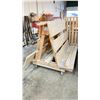 Image 2 : WOODEN 64"W X 58"D X 57"H INDUSTRIAL MOBILE A-FRAME STORAGE CART