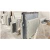 Image 2 : METAL DUAL A-FRAME RACK WITH ASSORTED COMMERCIAL COUNTER TOP STONE SLAB MATERIAL