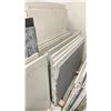 Image 2 : METAL DUAL A-FRAME RACK WITH ASSORTED COMMERCIAL COUNTER TOP STONE SLAB MATERIAL