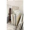 Image 2 : METAL DUAL A-FRAME RACK WITH ASSORTED COMMERCIAL COUNTER TOP STONE SLAB MATERIAL