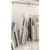 Image 3 : METAL DUAL A-FRAME RACK WITH ASSORTED COMMERCIAL COUNTER TOP STONE SLAB MATERIAL