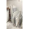 Image 2 : METAL DUAL A-FRAME RACK WITH ASSORTED COMMERCIAL COUNTER TOP STONE SLAB MATERIAL