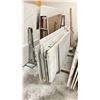 Image 2 : METAL DUAL A-FRAME RACK WITH ASSORTED COMMERCIAL COUNTER TOP STONE SLAB MATERIAL