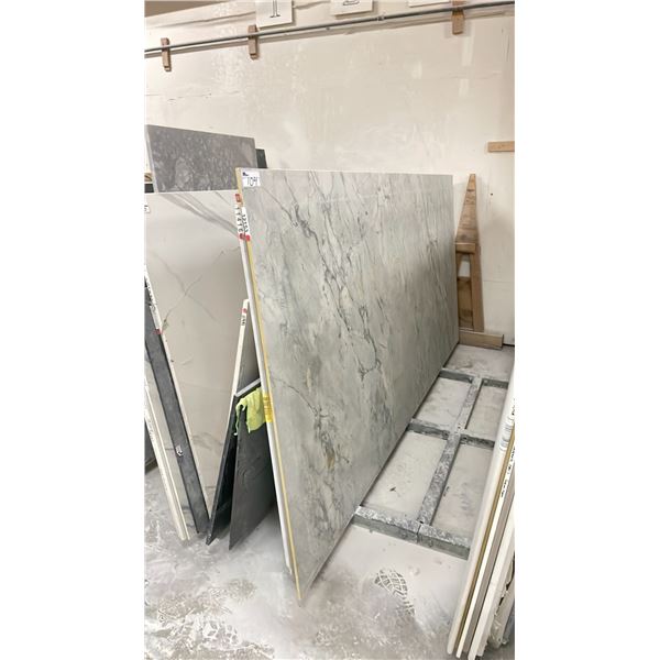 SINGLE BAY OF ASSORTED COMMERCIAL COUNTER TOP STONE SLAB MATERIAL