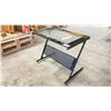 Image 2 : GLASS TOP WITH BLACK METAL FRAME SMALL OFFICE DESK