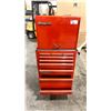 Image 1 : SNAP-ON RED 9 DRAWER MOBILE BOTTOM TOOL CHEST WITH SIDE TOOL TRAY & SNAP-ON RED 12 DRAWER TOP TOOL