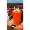 Image 2 : 25 GAL RED MOBILE INDUSTRIAL GAS CADDY WITH HOSE & HAND CRANK PUMP *IN BOX*