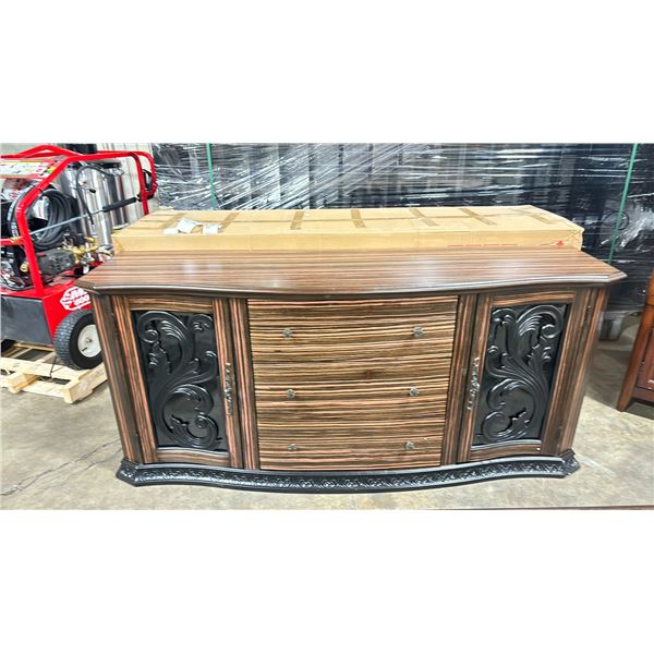 ABHI FURNITURE CHERRY 2 DOOR 3 DRAWER SERVER ( 3079-SB ) - APPROX. 74"L X 20"D X 33"H