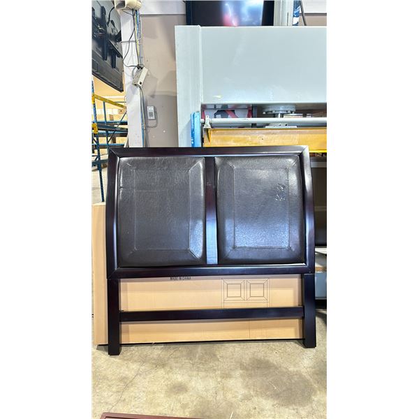 ABHI FURNITURE QF-B1005 CAPPUCCINO DOUBLE BED PADDED HEADBOARD *IN BOX, REQUIRES 2 PEOPLE FOR