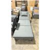 Image 2 : PATIOFLARE LAURA PF-CH340PS-GY GREY PLASTIC RATTAN LOUNGER PATIO CHAIR WITH GREY CUSHION