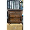 Image 2 : PAIR OF ABHI FURNITURE ANGELINE AB3500-300 N WALNUT 3 DRAWER NIGHTSTANDS *IN BOX, 2 BOXES TOTAL,