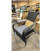 Image 2 : PATIOFLARE BLACK COMFORT MUSKOKA OUTDOOR PATIO CHAIR WITH GREY CUSHION ( PF-CH338C-BK ) *IN BOX*