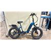 Image 2 : Y20 BLUE ELECTRIC FOLDABLE E-BIKE WITH CHARGER - 75 KM RANGE, HYDRAULIC DISC BRAKES, 7 LEVELS, LCD