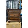 Image 2 : PAIR OF ABHI FURNITURE ANGELINE AB3500-300 N WALNUT 3 DRAWER NIGHTSTANDS *IN BOX, 2 BOXES TOTAL,