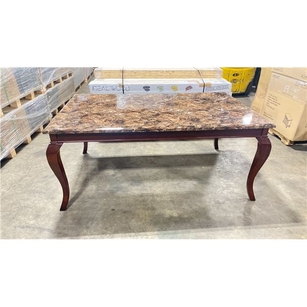ABHI FURNITURE 2027 FAUX MARBLE TOP CHERRY BASE WOODEN DINNING TABLE *IN BOX*