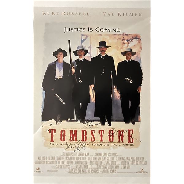 Tombstone cast signed movie poster