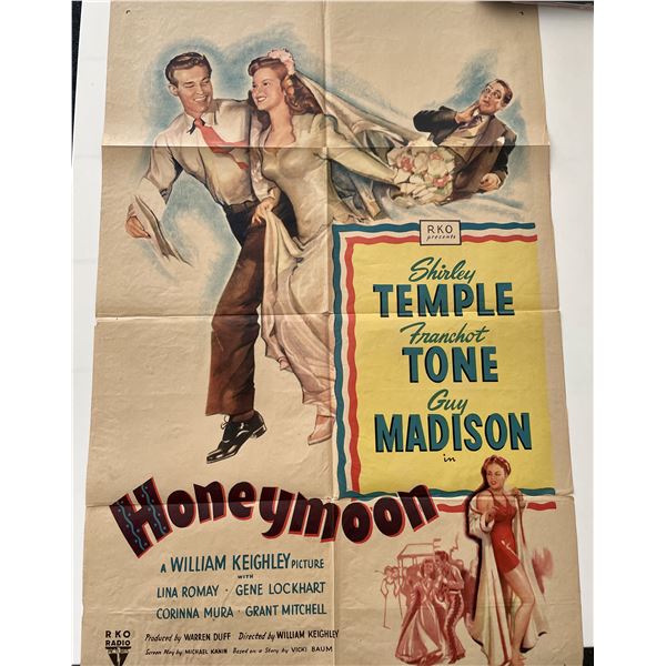 Honeymoon 1947 vintage movie poster