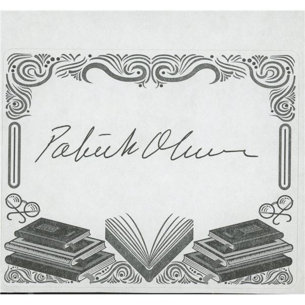 Patrick O'Connor signed book plate
