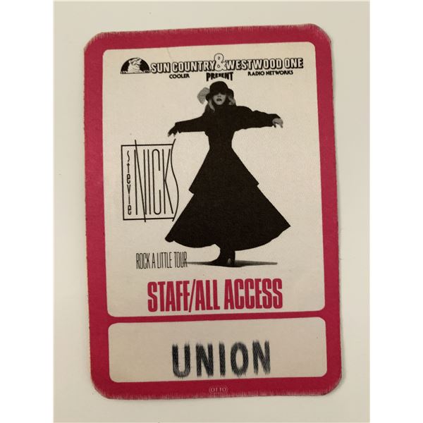 Stevie Nicks Rock a Little Tour Staff/All Access Backstage Pass