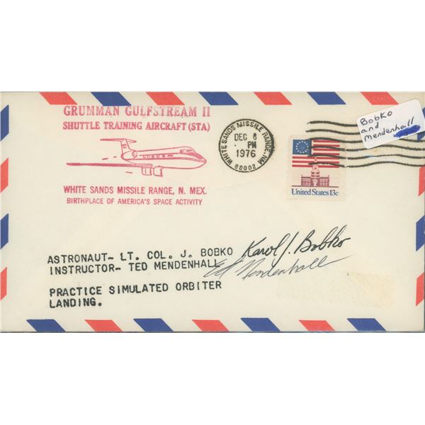 Karol "Bo" Bobko and Ted Mendenhall signed Space Cover