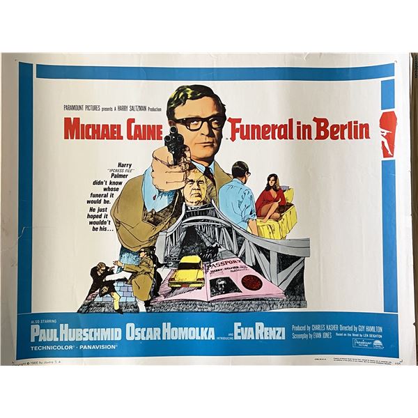 Funeral in Berlin 1966 vintage movie poster