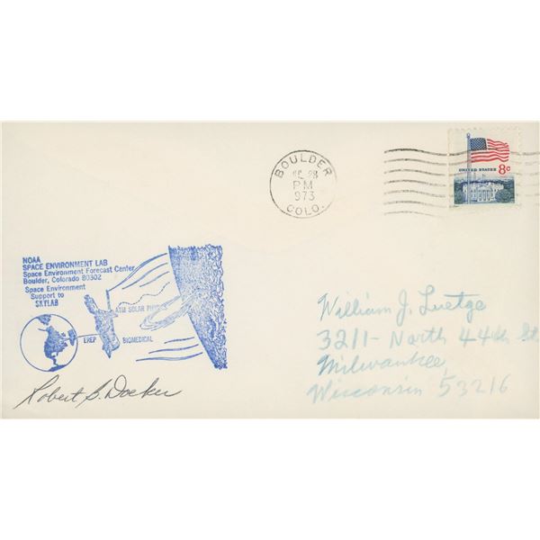 NOAA Space Environment Lab Robert Doeker signed cover